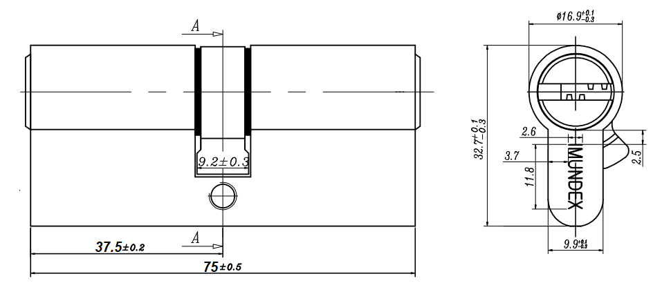 Ruột khóa 2 đầu chìa