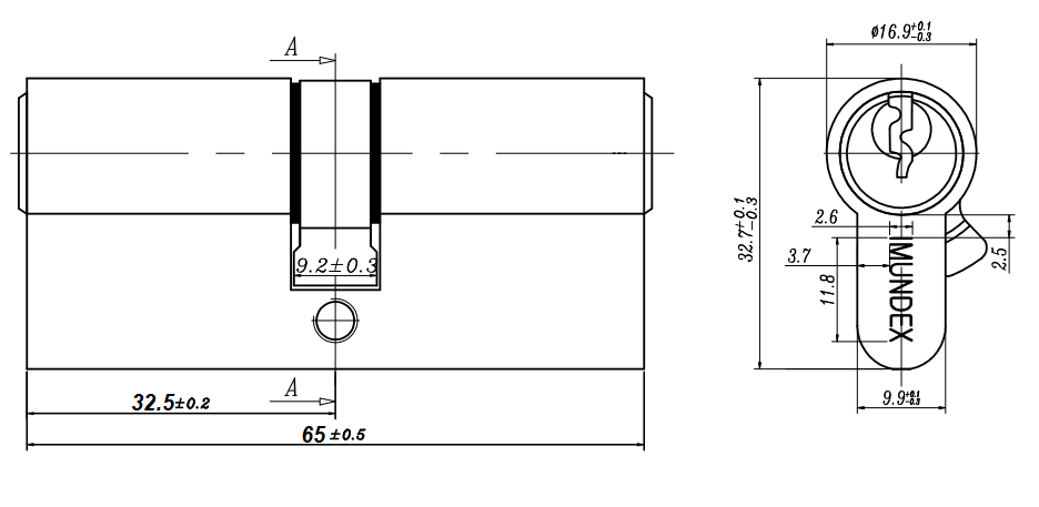 Ruột khóa 2 đầu chìa
