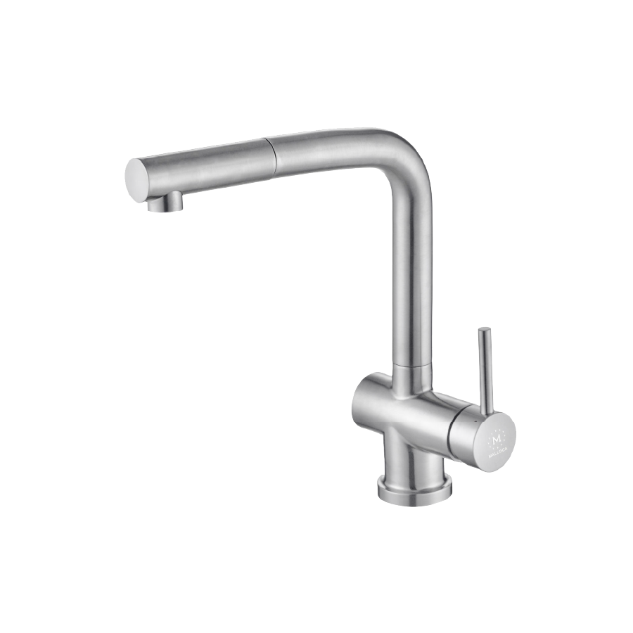Vòi rửa chén nóng lạnh dây rút inox 304