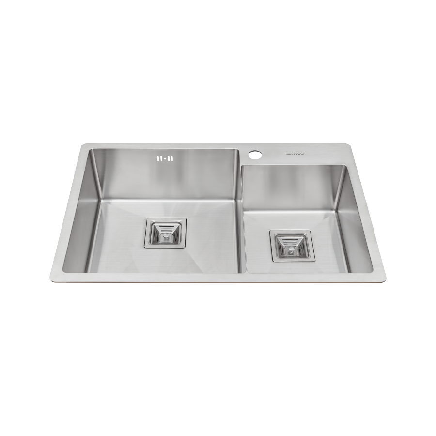 Chậu rửa chén 2 hố inox 304 kích thước 72.7cm