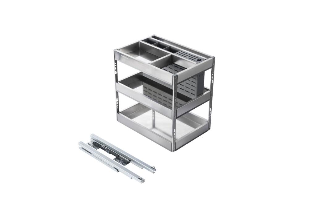 Giá dao thớt gia vị 350mm Inox 304 hộp GrandX XK.B30S