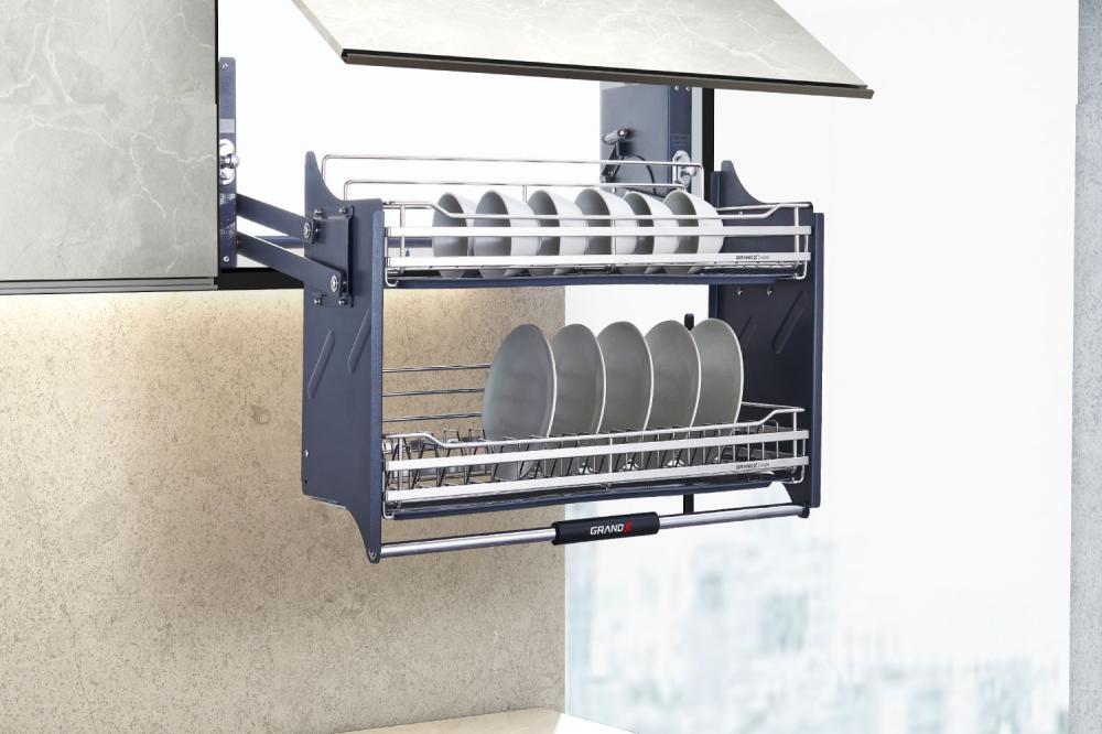 Giá bát nâng hạ 600mm Inox SUS304 nan dẹt GrandX XL.60S