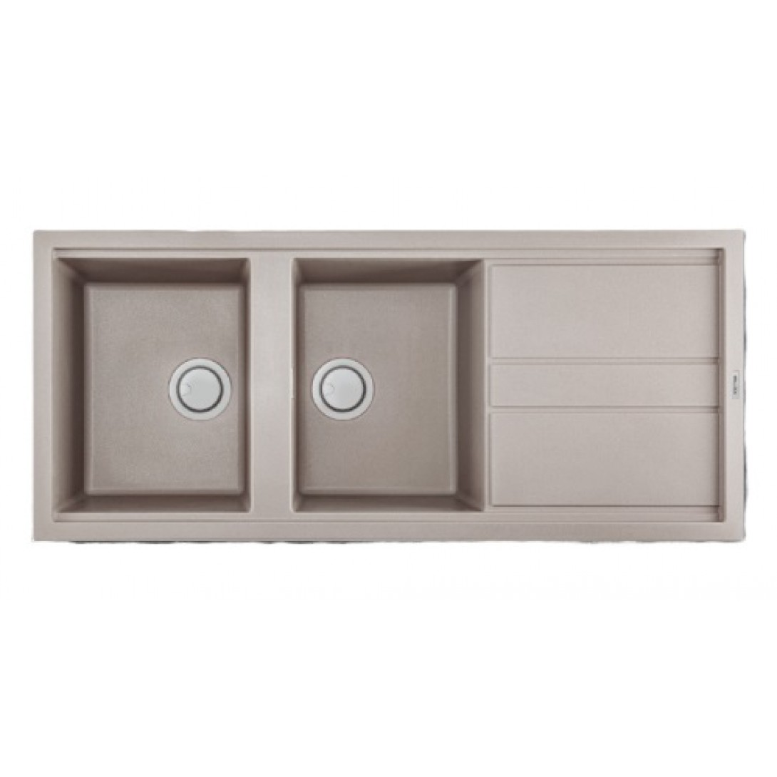 Chậu rửa chén đá granite 2 hố kích thước 116cm