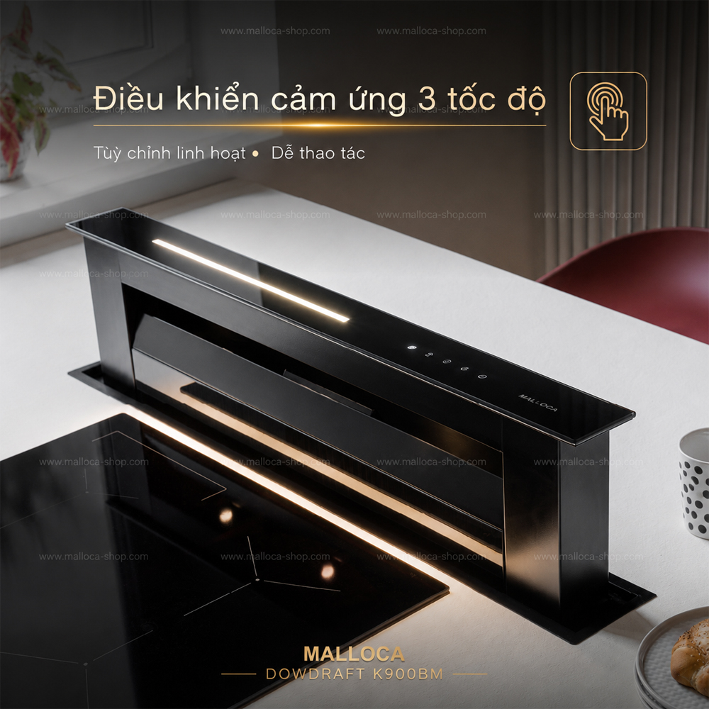 Máy hút mùi âm bàn downdraft 90cm