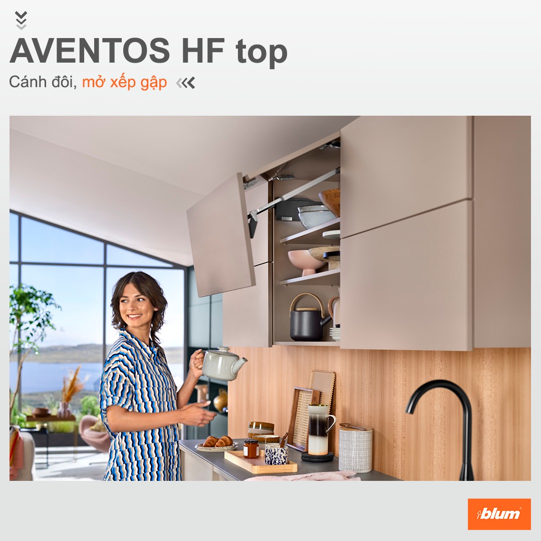 Bộ tay nâng AVENTOS HF top giảm chấn